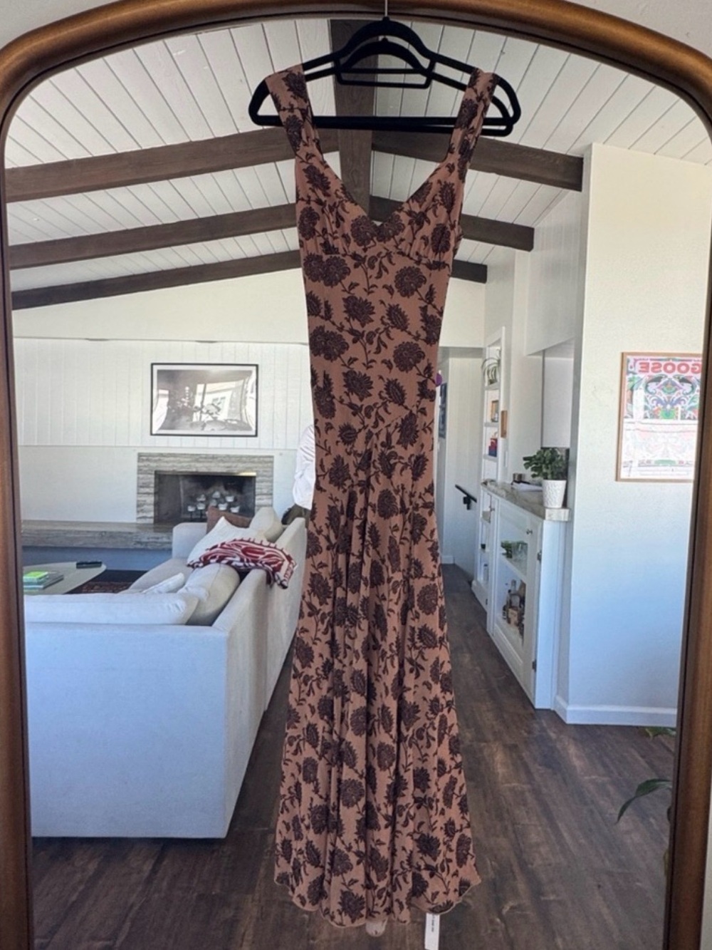 Reformation Narcissa Dress in Antique Mauve size 8 - Picture 3 of 4